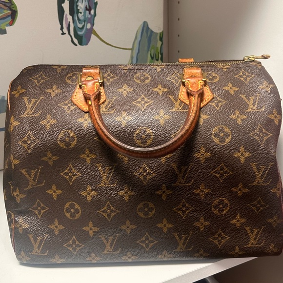 Louis Vuitton Brown Tan Monogram Travel Bag - Picture 1 of 8